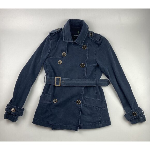 Old Navy Women's S Denim Pea Coat Jacket - Picture 1 of 4